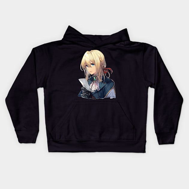 Violet Evergarden Kids Hoodie by ZarenBeck